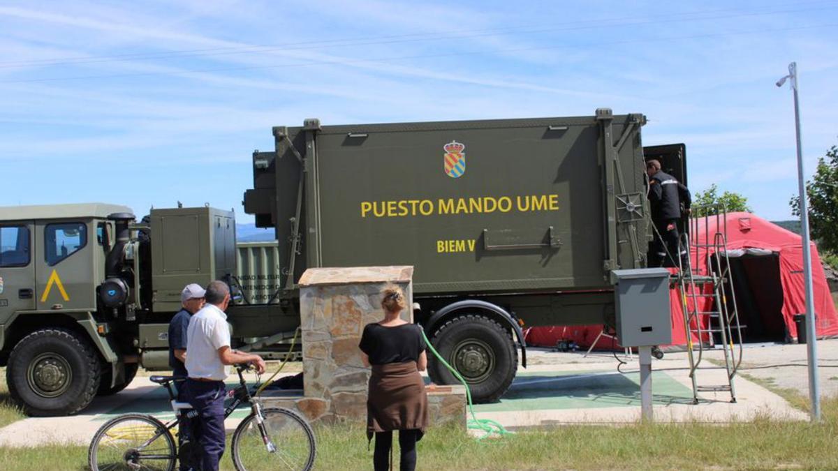 La UME se despliegan en la Sierra de la Culebra en maniobras contra incendios