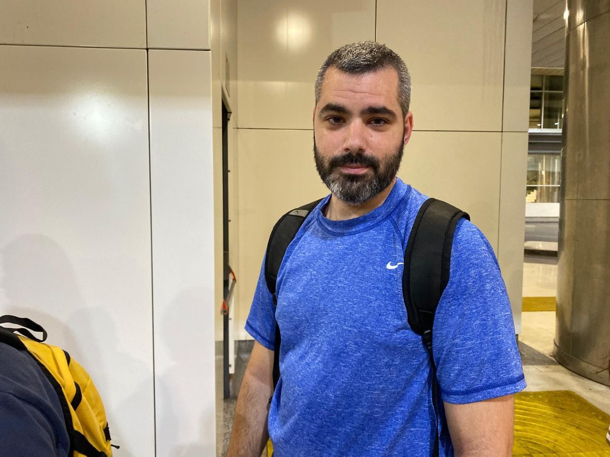 Ismael González, trabajador en Cala Vinyes: &quot;Hoy pierdo el día entero para ir a trabajar&quot;.