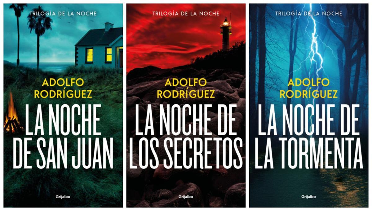Los tres títulos de la "Trilogía de la Noche" de Adolfo Rodríguez que publica Grijalbo