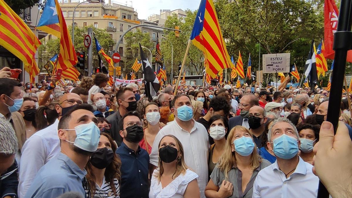 Pere Aragonès a la manifestació de l&#039;11-S a Barcelona