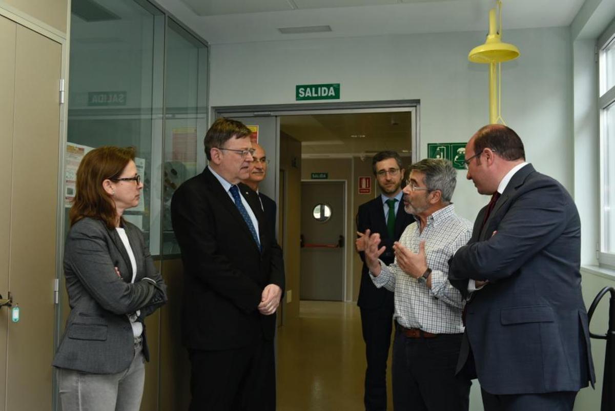 Reunión de Ximo Puig y Pedro Antonio Sánchez en Murcia