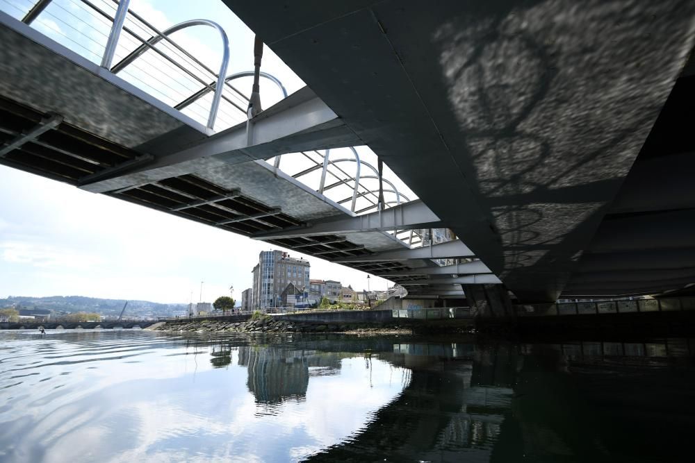 Dragado del Lérez | Los lodos dificultan los entrenamientos de piragüistas de élite de Pontevedra