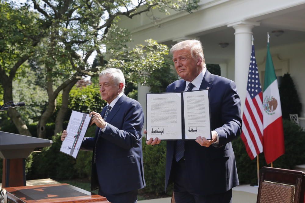 Reunión entre Trump y López Obrador.