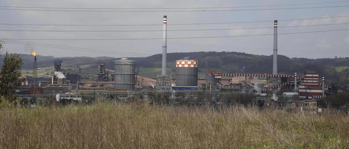 Instalaciones de Arcelor en Veriña.