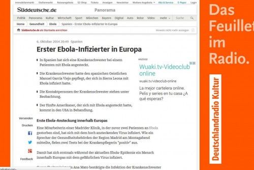 Reacción de la prensa internacional al contagio de ébola