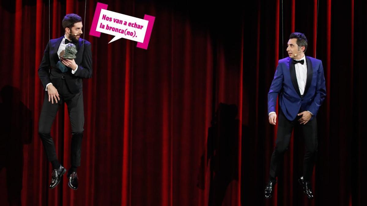 David Broncano y Berto Romero en la gala de los Goya 2019