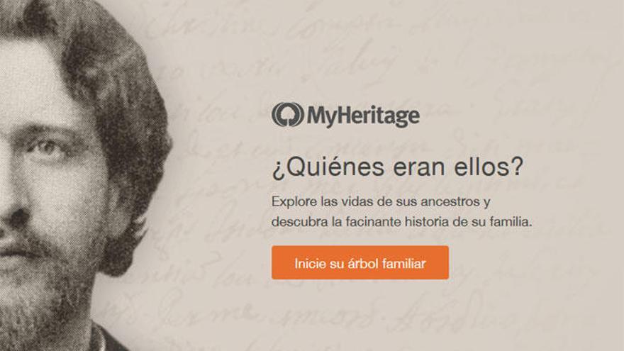 Imagen de la web de MyHeritage.