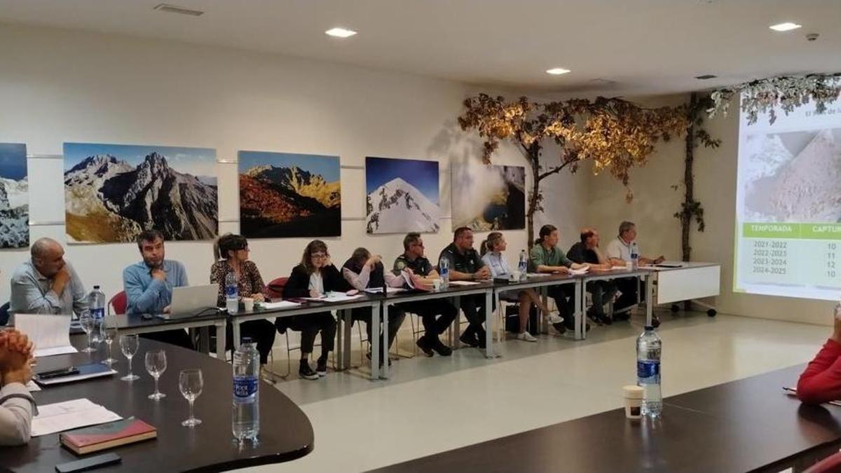 Miembros del Patronato, en la reunión mantenida este viernes en Sanabria.
