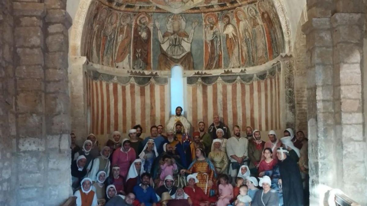 La ermita de Cabañas, que data de la misma época, sirvió de escenario a la recreación. | SERVICIO ESPECIAL