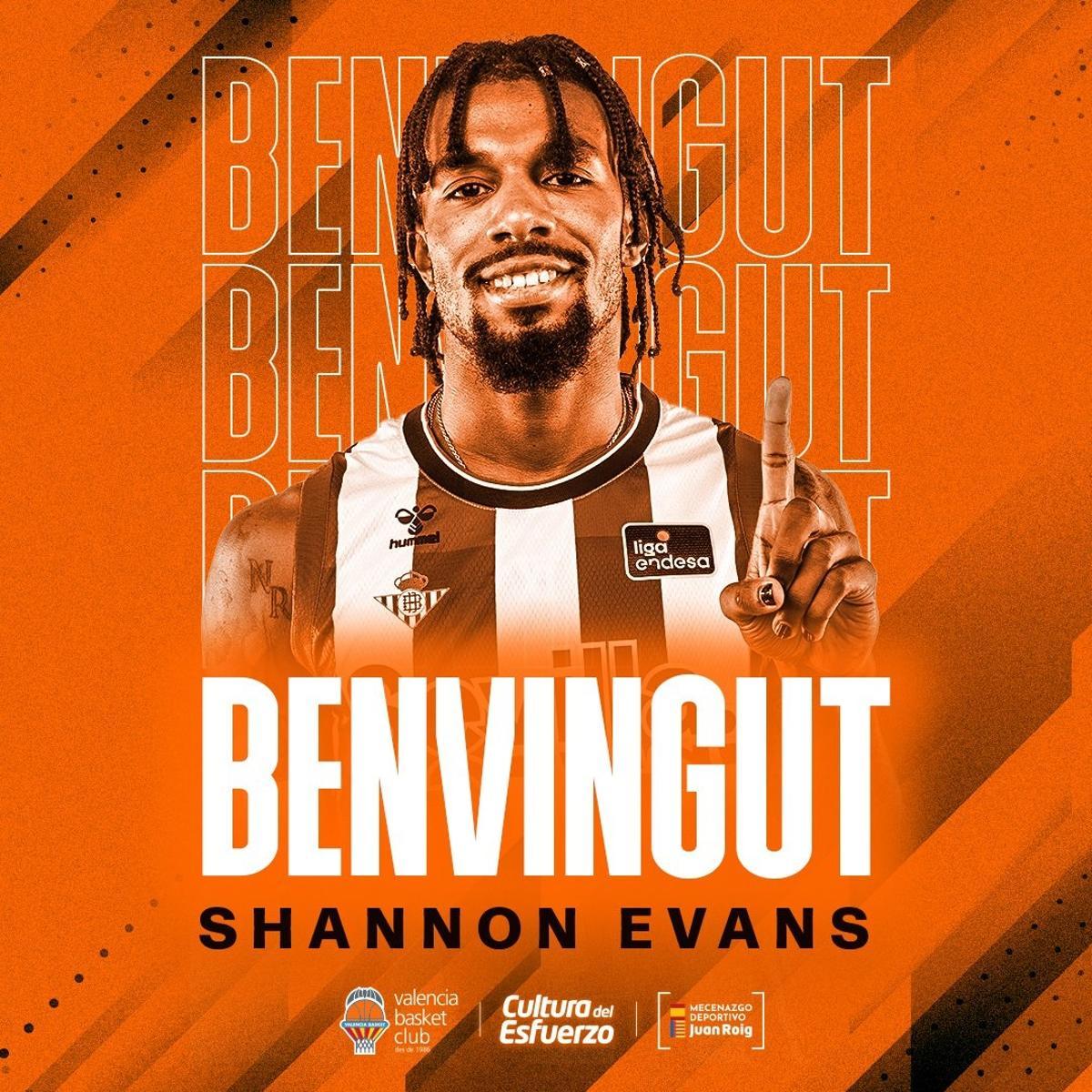 Anunci de l'arribada de Shannon Evans al València