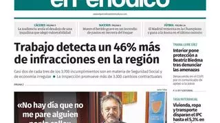 Consulta la portada en papel de El Periódico Extremadura este jueves, 15 de octubre