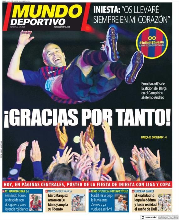 Portadas deportivas del lunes 21 de mayo