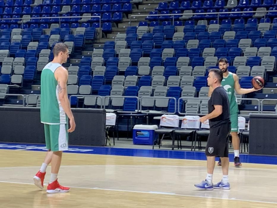 Primer entrenamiento de Rubén Guerrero con el Unicaja