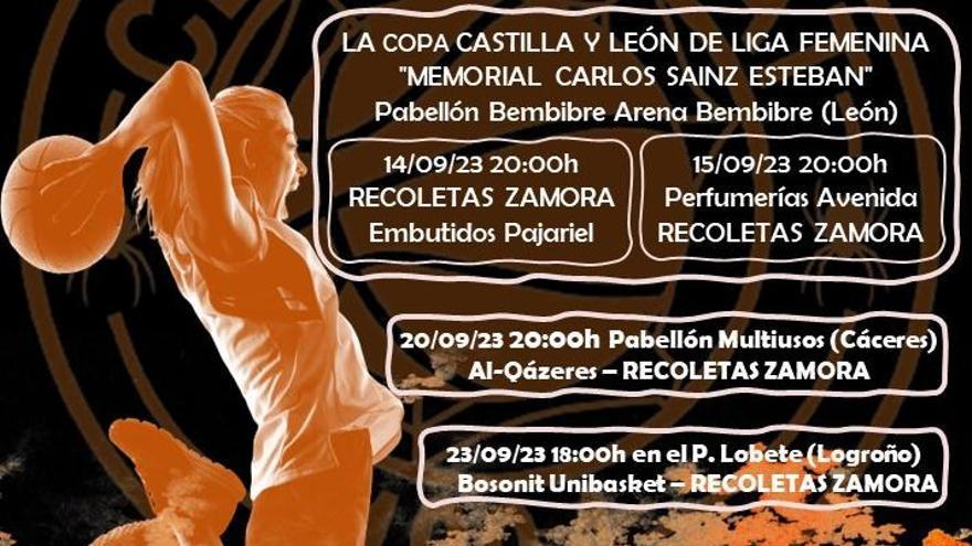 Calendario de pretemporada del Recoletas Zamora para la campaña 23-24