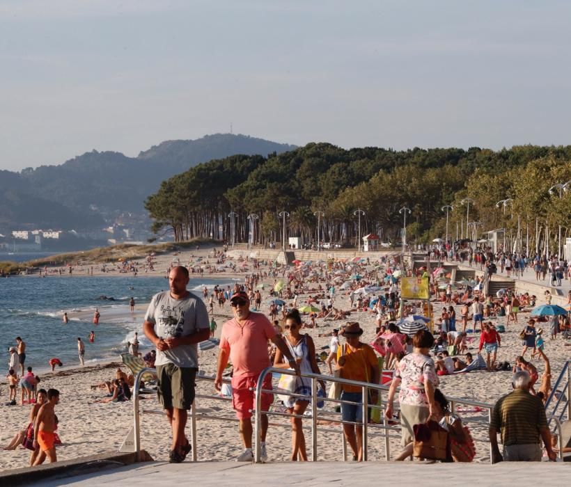 Final del verano a 30 grados en las Rías Baixas