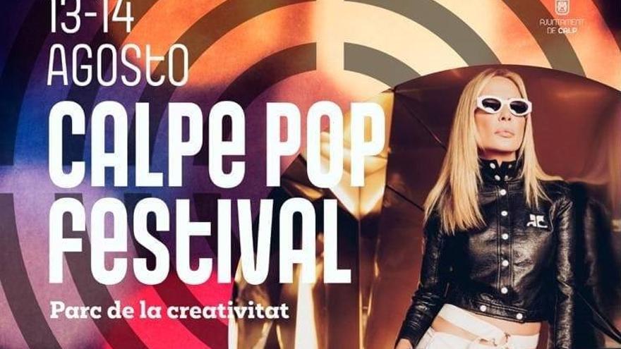 Cartel del Calp Pop Festival 2022, con Marta Sánchez como principal atractivo.