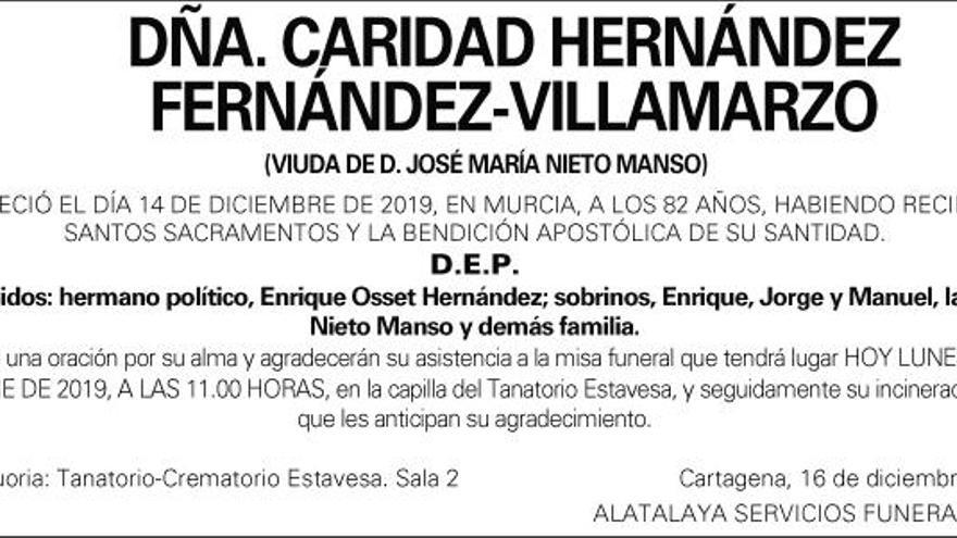 Dª Caridad Hernández Fernández-Villamarzo