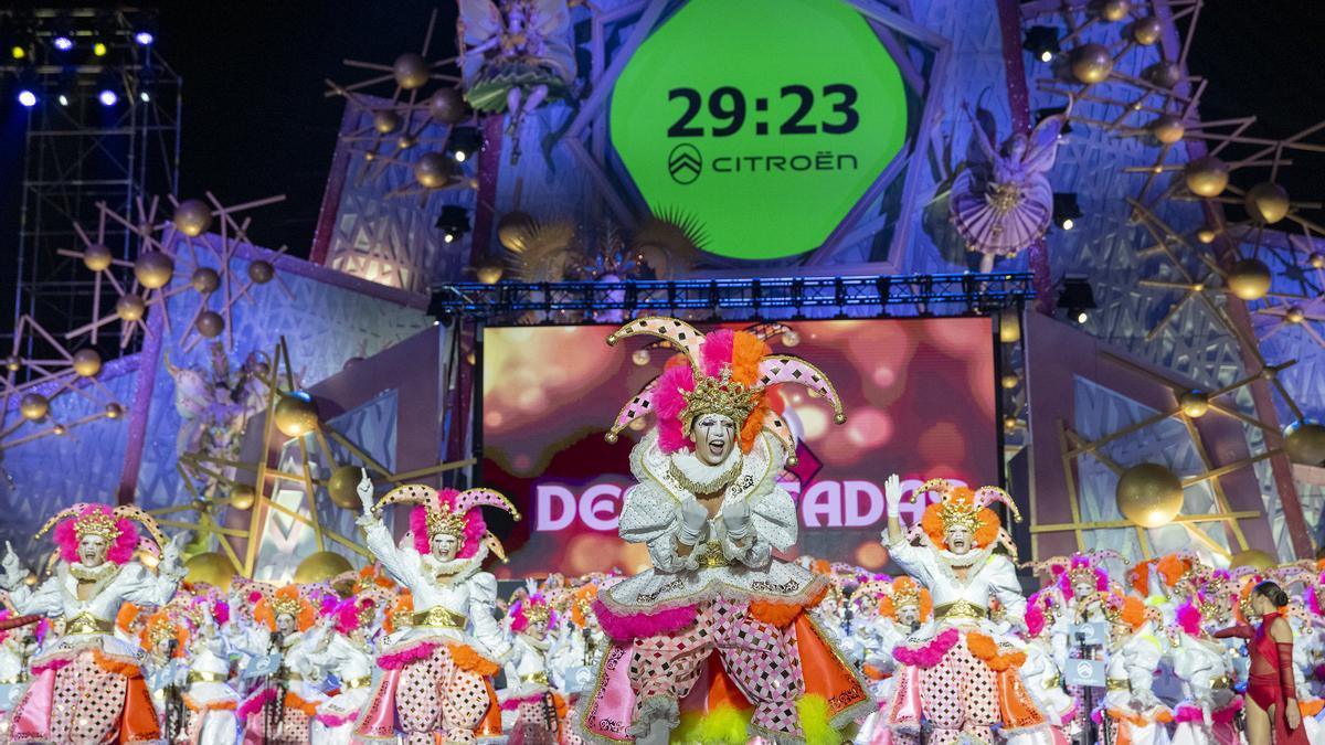 Despistadas, única murga femenina de la Final del Concurso de Murgas del Carnaval de Las Palmas 2024.