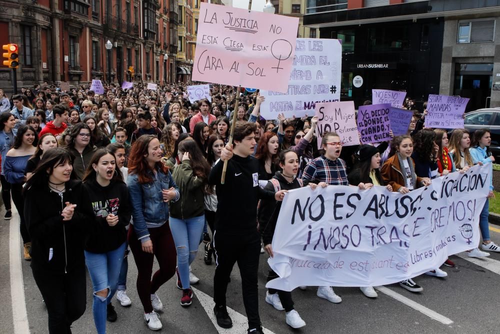 Manifestación en Gijón.