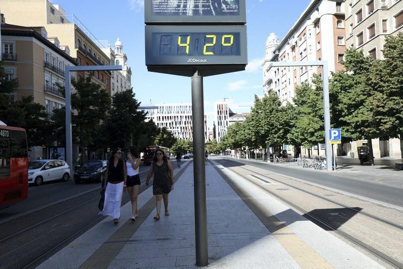 Calor en Zaragoza, 9 de julio agosto