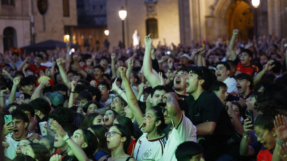 Así se vivió el partido de España contra Francia en Oviedo
