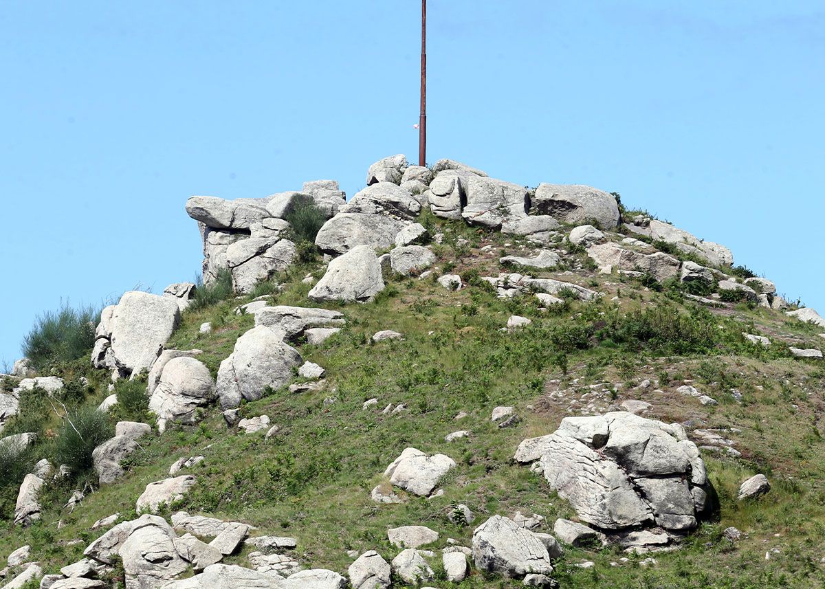 La cima del monte O Castro, donde se encuentran los trabajos de excavación