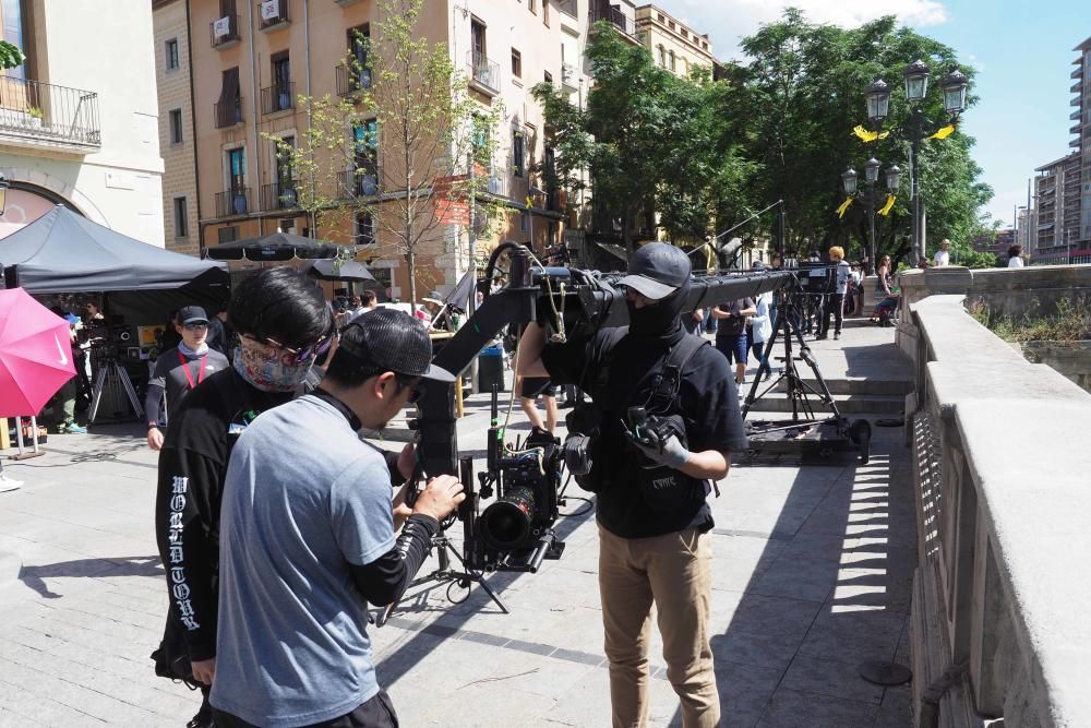 Rodatge d'una sèrie coreana al Barri Vell de Girona