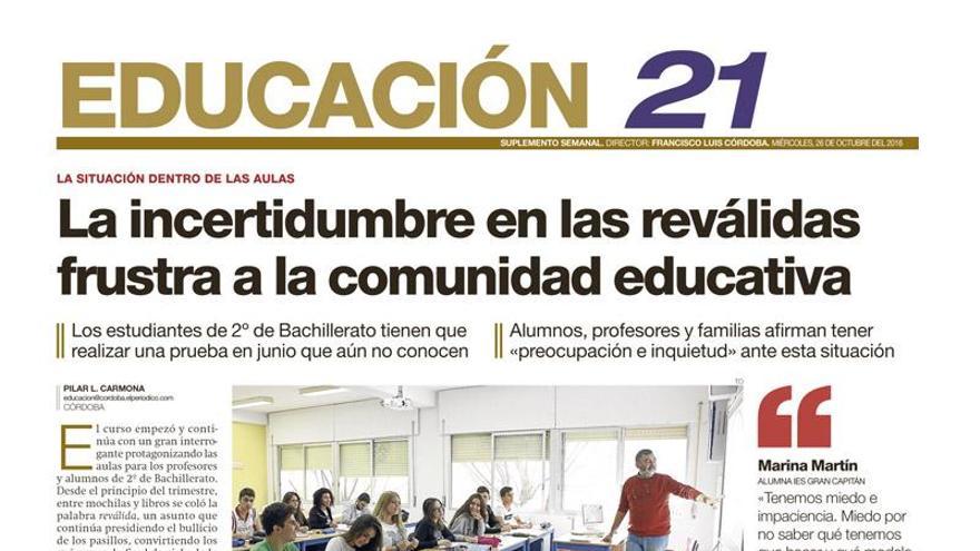 Hoy, los suplementos Educación21 y UCOniversitas