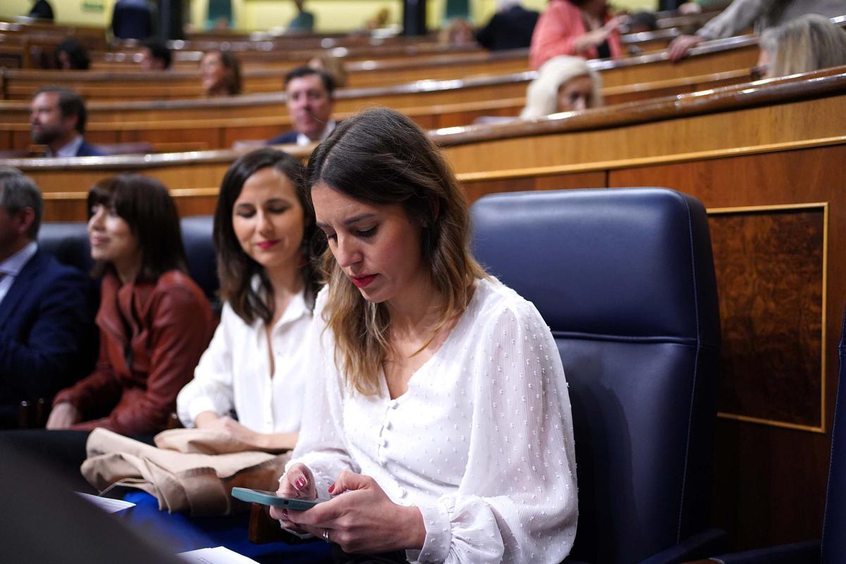 Comparecencia de Pedro Sánchez en el Congreso. Irene Montero.