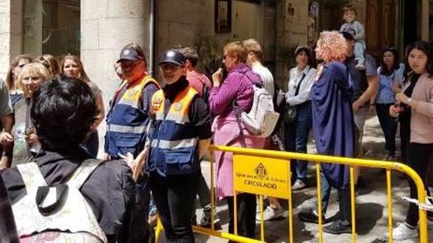 Voluntaris de Protecció Civil al cor del Barri Vell