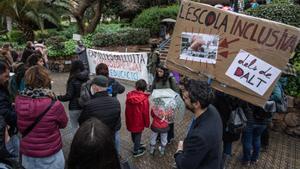 Manifestación por la escuela inclusiva, el pasado 30 de marzo en Barcelona.