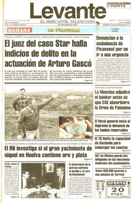 Edición de l'Horta del 9 de noviembre de 1994.