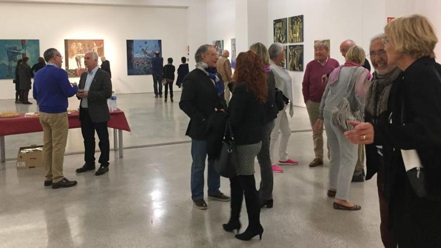 Un momento de la inauguración de la exposición de Luis Frutos en la Fundación Frax.