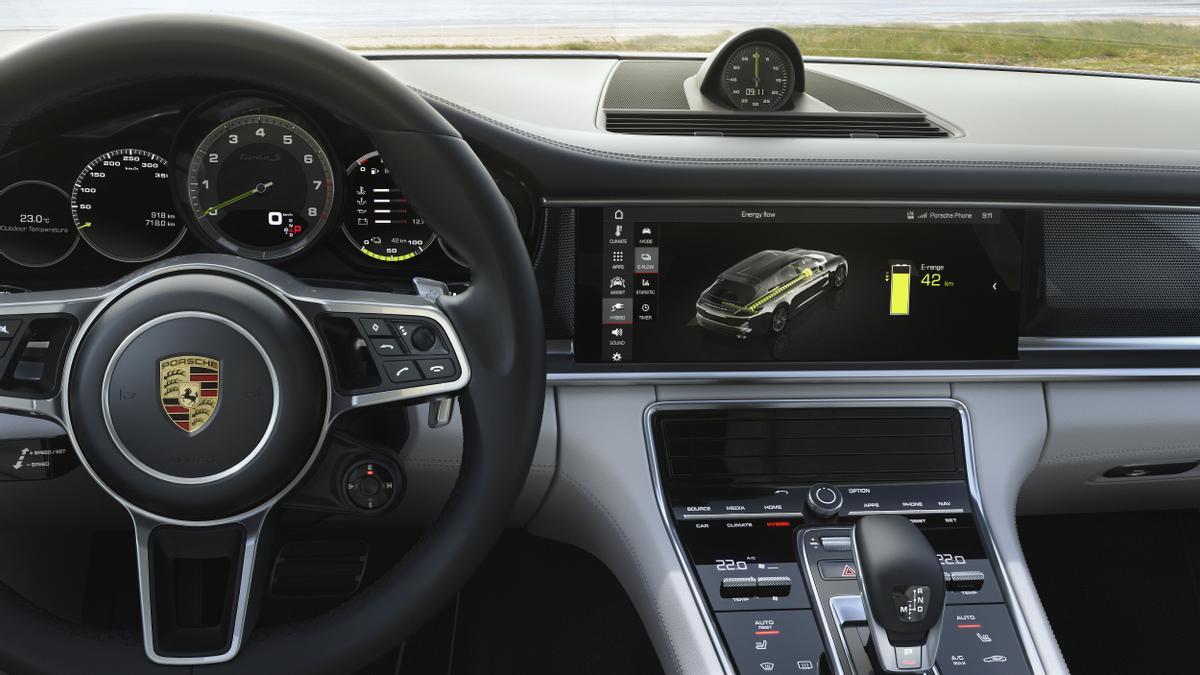 Imagen del interior de un Porsche en una foto de archivo.