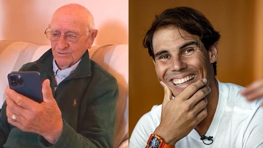 Rafa Nadal hace feliz a un abuelo gallego con una felicitación por sorpresa en su 90 cumpleaños