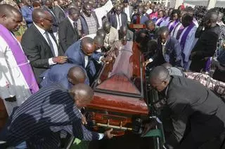 Funeral de Kelvin Kiptum en Chepkorio, Kenia.