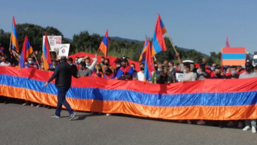 L&#039;AP-7 torna a obrir al trànsit en els dos sentits després de la manifestació armènia