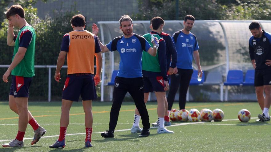 Entrenamiento del Pontevedra CF de la pasada temporada.
