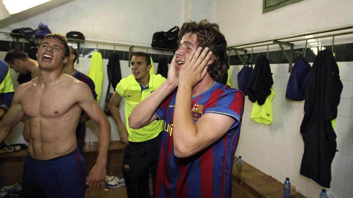 Sergi Roberto rememoró un histórico ascenso con el filial