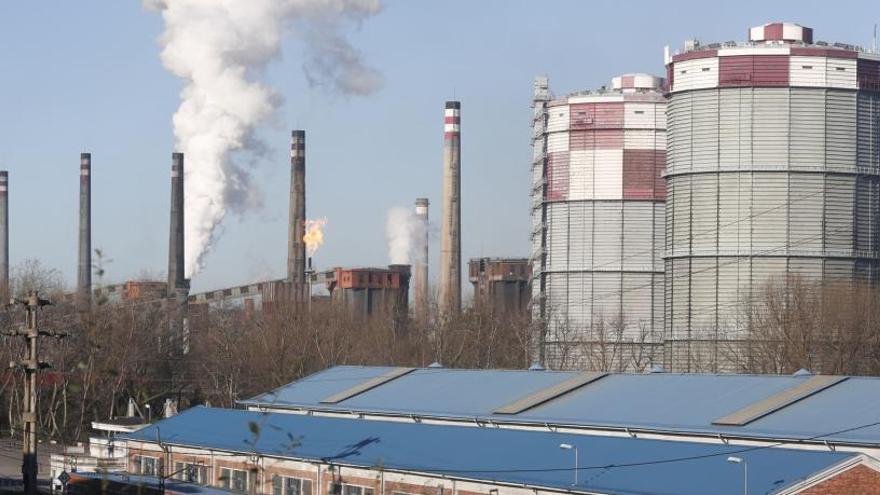 Instalaciones de Arcelor en Avilés.