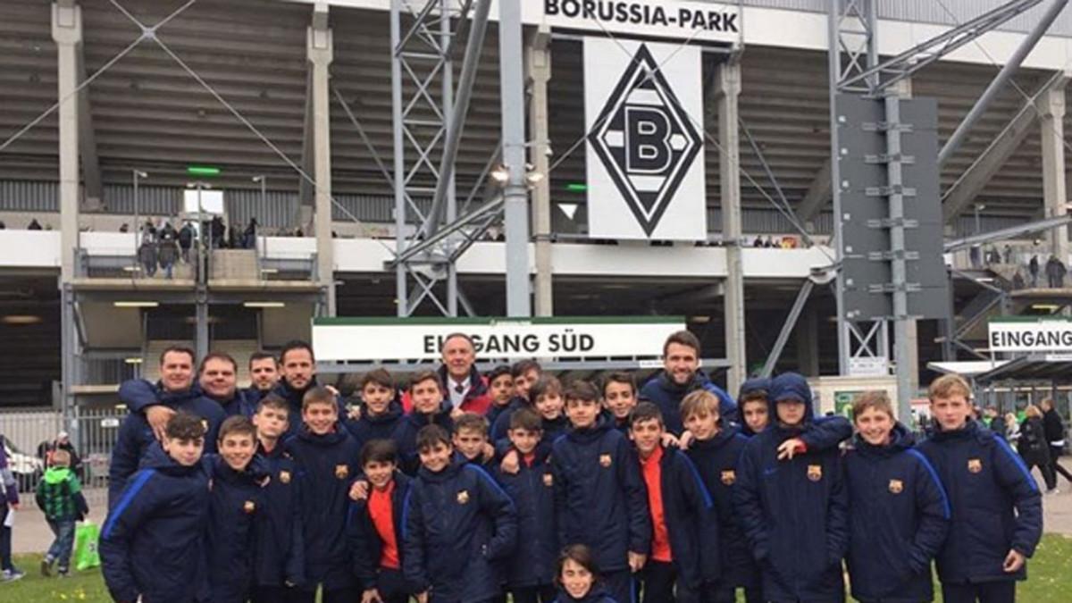 Los infantiles azulgranas en el Borussia Park