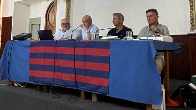 Imagen de la asamblea de la UD Alzira celebrada la semana pasada.