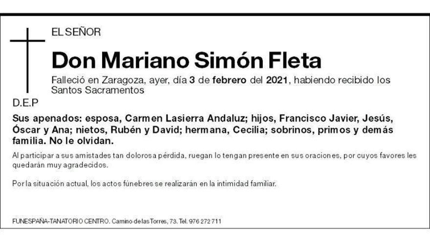 Don Mariano Simón Fleta
