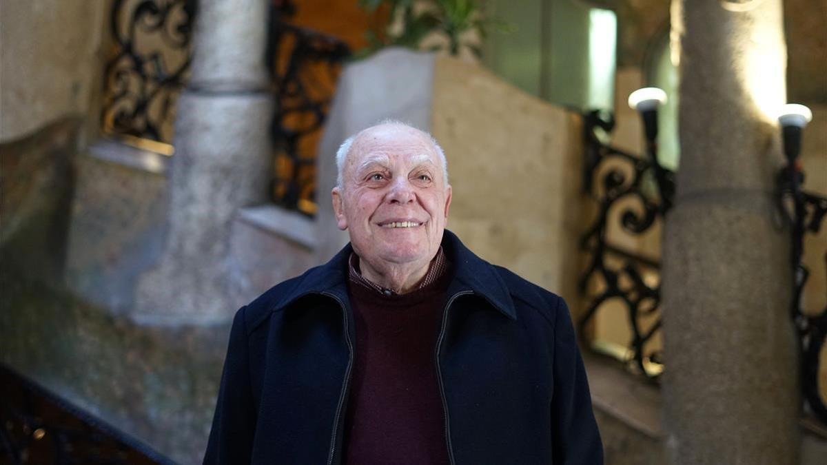 António Lobo Antunes, en la Pedrera de Barcelona.