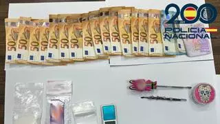 Sorprenden a un traficante en el Portitxol con 100 pastillas,  ketamina y tusi