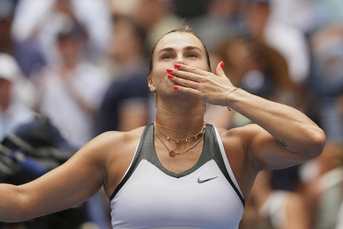 Aryna Sabalenka celebra su primer triunfo en este US Open.