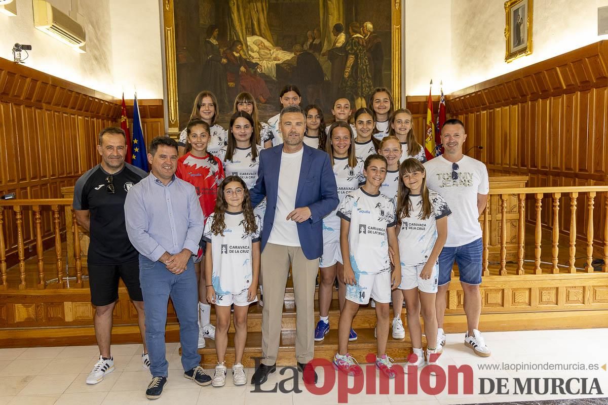 Recepción de los equipos de fútbol de las Escuelas Municipales de Caravaca que han conseguido ascenso