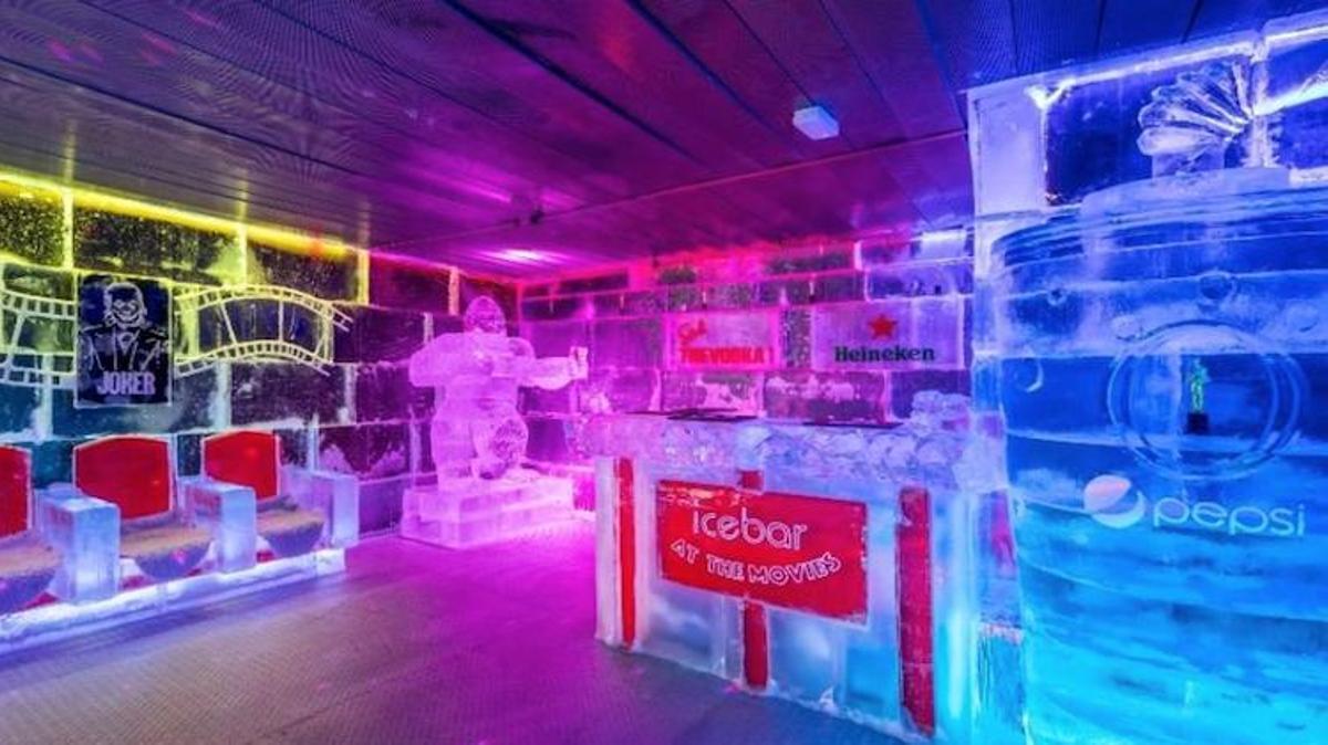 Interior del Ice Bar de Barcelona.