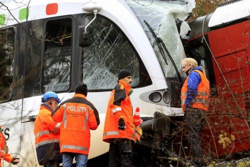 Choque de dos trenes en Suiza