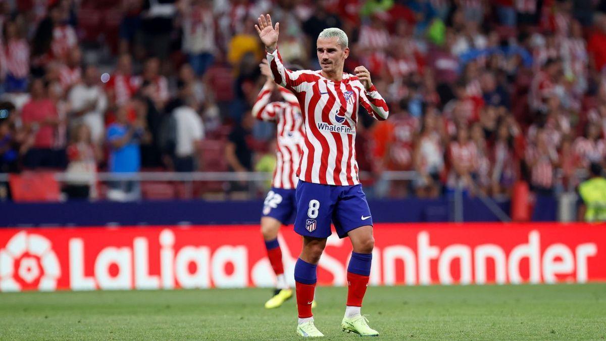 Antoine Griezmann en el partido de Liga contra el Celta de Vigo.